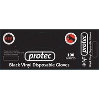 Hi Lift Protec Black Vinyl Gloves LARGE