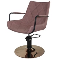 Taylor Styling Chair - Dusty Pink - Gold Base