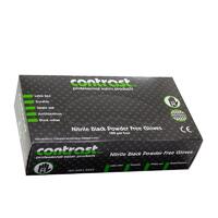 Contrast Nitrile Black Powder Free Gloves