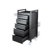Black 5 Drawer Midnight Trolly