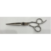 Kasho Silver Offset Scissor 6.0in Black Gem