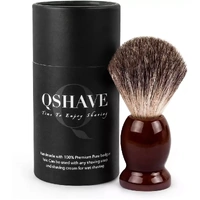 Qshave Man Pure Hair Shaving Brush Wood