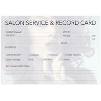Salon Service And Record Cards 50card