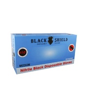 Hi Lift Black Shield Nitrile Gloves LARGE