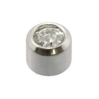 Mini April Silver Crystal Stud 