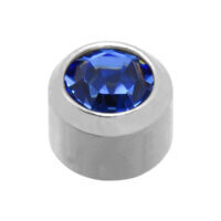 Regular September Silver Sapphire Stud 