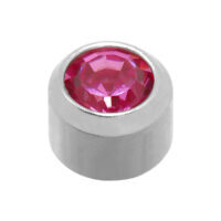 Regular October Silver Rose Zircon Stud 