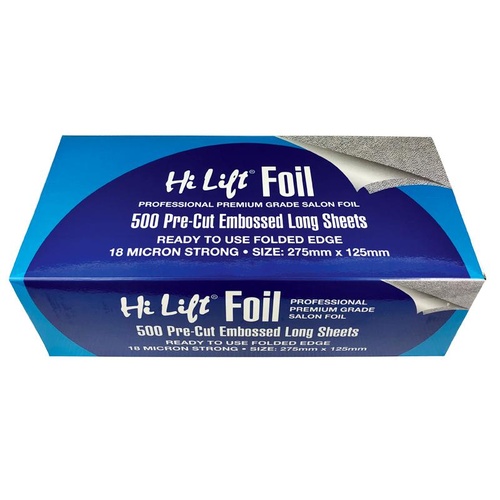 Hi Lift Foil 500 Pre Cut Folded Sheets - LONG - 18 Micron Silver
