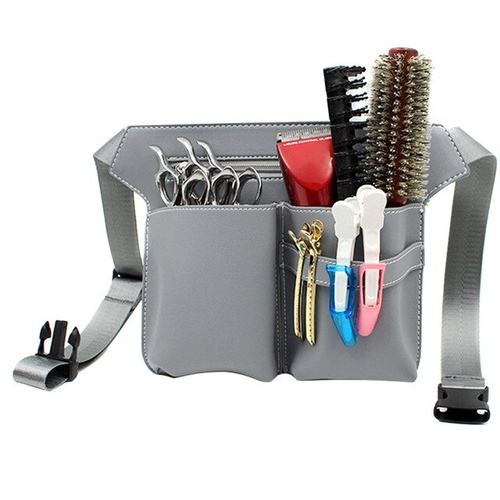 Hairdressing Scissor Holster Belt - PU LEATHER [Colour: Grey]