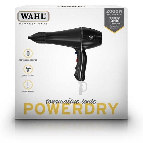 WAHL Powerdry 2000W Hairdryer - BLACK