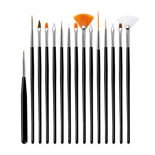My Hair Acrylic Nail Brushes - Black 15pk