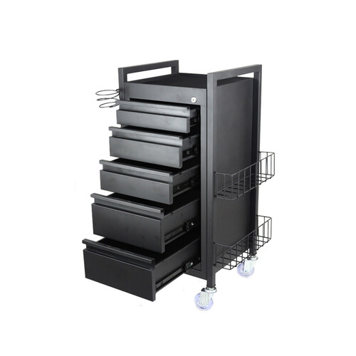 Black 5 Drawer Midnight Trolly