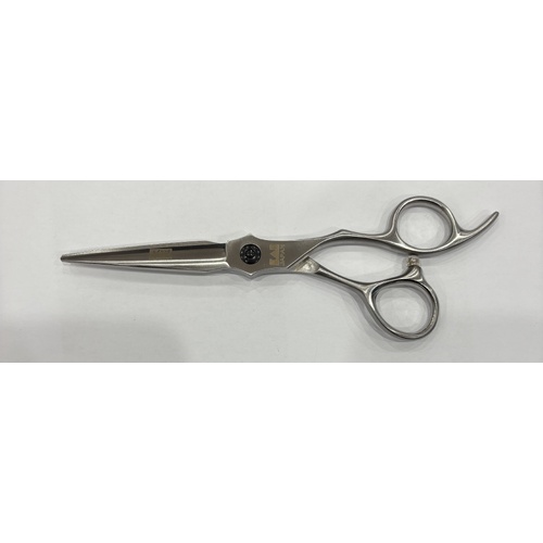Kasho Silver Offset Scissor 6.0in Black Gem