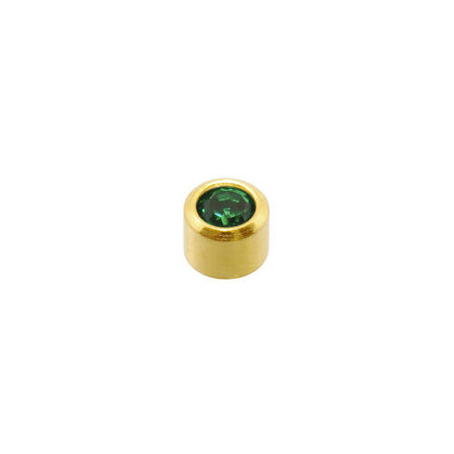 Mini May Gold Emerald Stud Mini