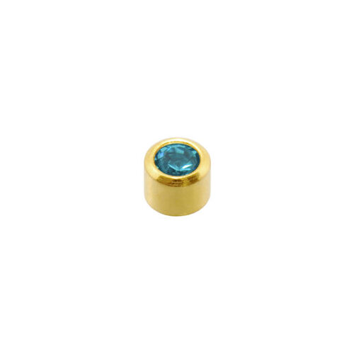 Mini December Gold Blue-Zircon Stud Mini