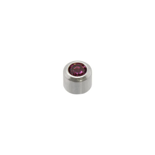 Mini February Silver Amethyst Stud 