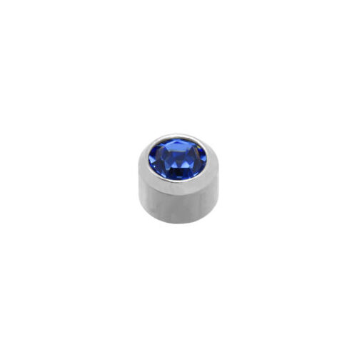 Regular September Silver Sapphire Stud 