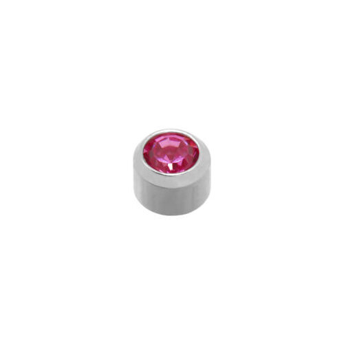 Regular October Silver Rose Zircon Stud 