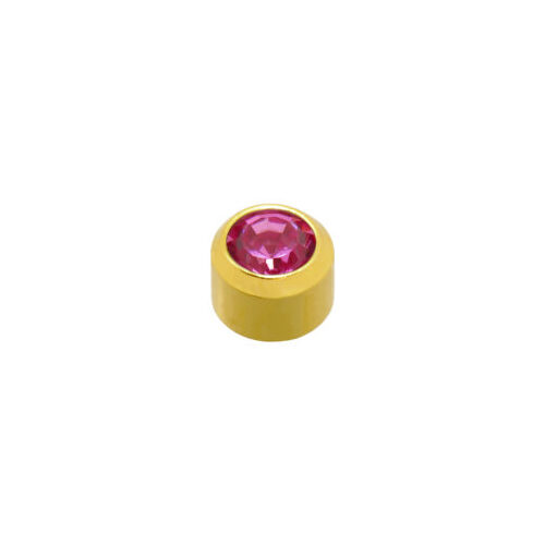 Regular October Gold Rose Zircon Stud 