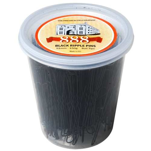 888 Black Fringe Pins Ball Tips 51mm
