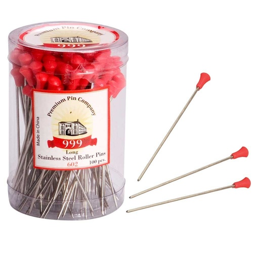 999 Stainless Steel Roller Pins - Red