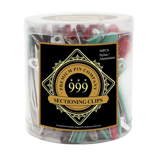 999 Sectioning Clips Nylon Aluminium 36pk [Colour: Assorted Colours]
